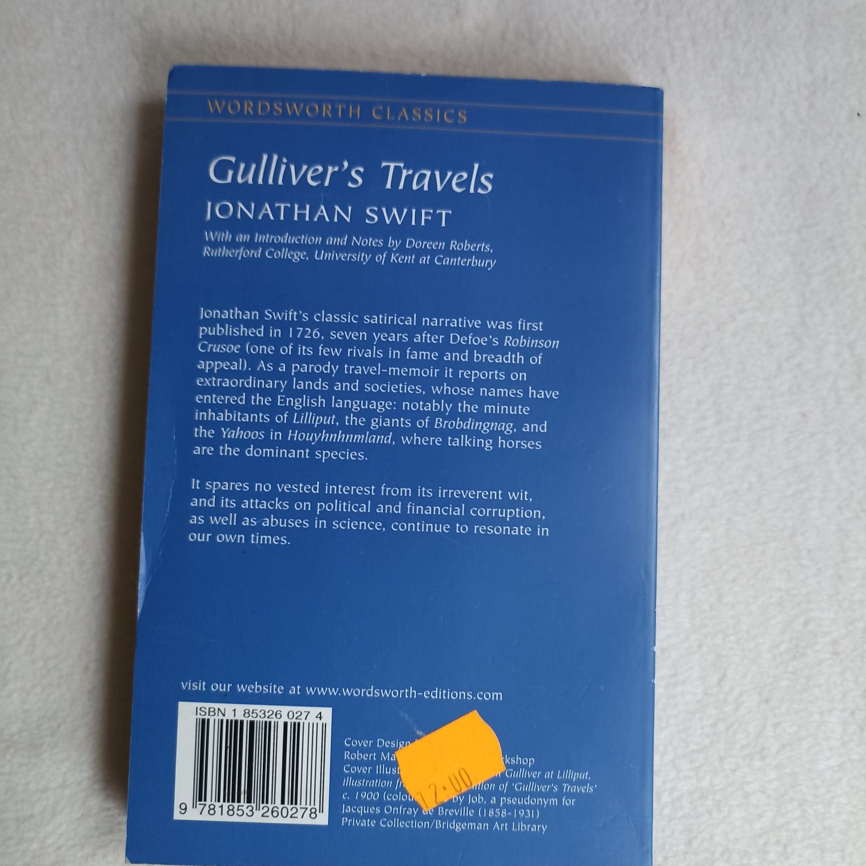 Gulliver's Travels Jonathan Swift Wordsworth Classics