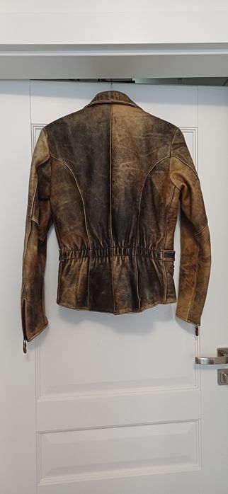 Skórzana kurtka motocyklowa vintage retro kolekcjonerska unikat germot
