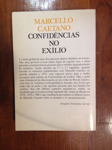 Joaquim Veríssimo Serrão - Marcello Caetano, Confidências no exílio