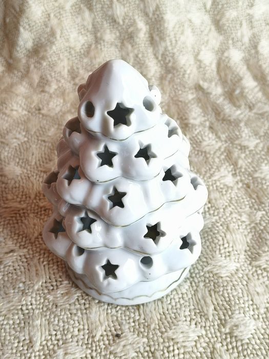 Ceramiczny świecznik na tea lights choinka 13