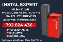 Hydraulik / instalator – kotły pellet i drewno, instalacje wod-kan