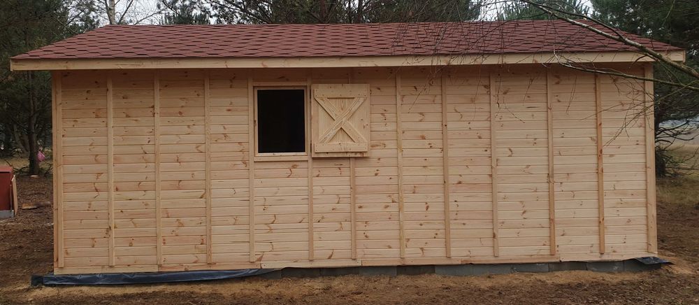 Domek letniskowy drewniany narzędziowy altana ogrodowa na ROD 6x4 m