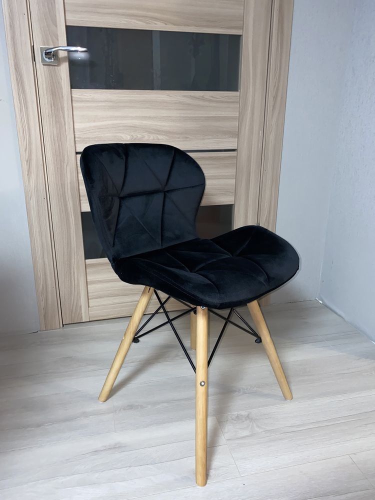 Крісло, стілець Скандинавський, стул, кресло MiLANO ВЕЛЮР (червоний)