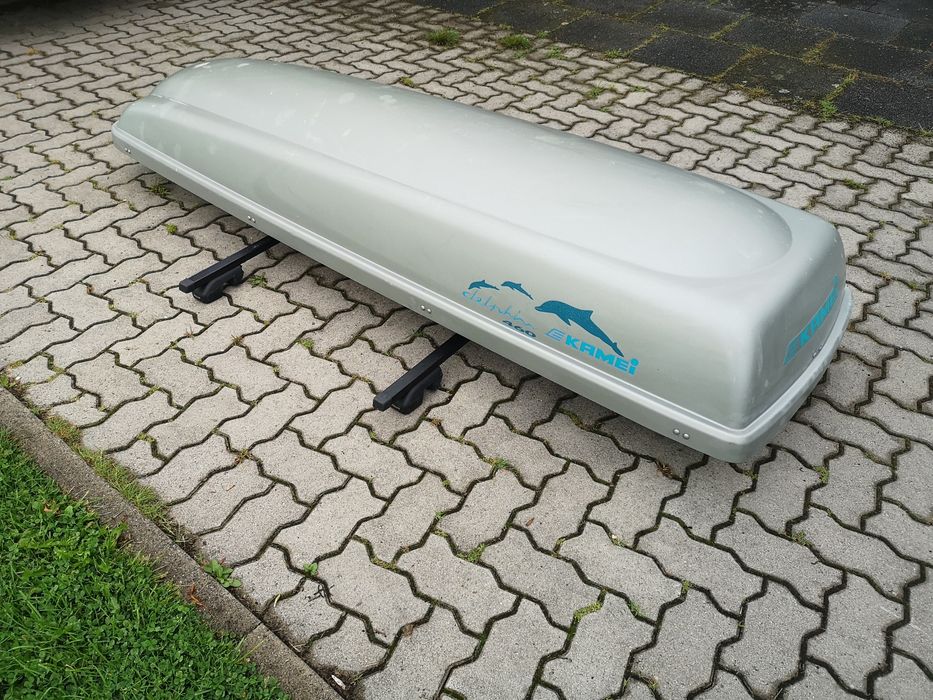 Bagażnik dachowy BOX Kamei DELPHIN 460 na bagaż deskę 235cm buty narty