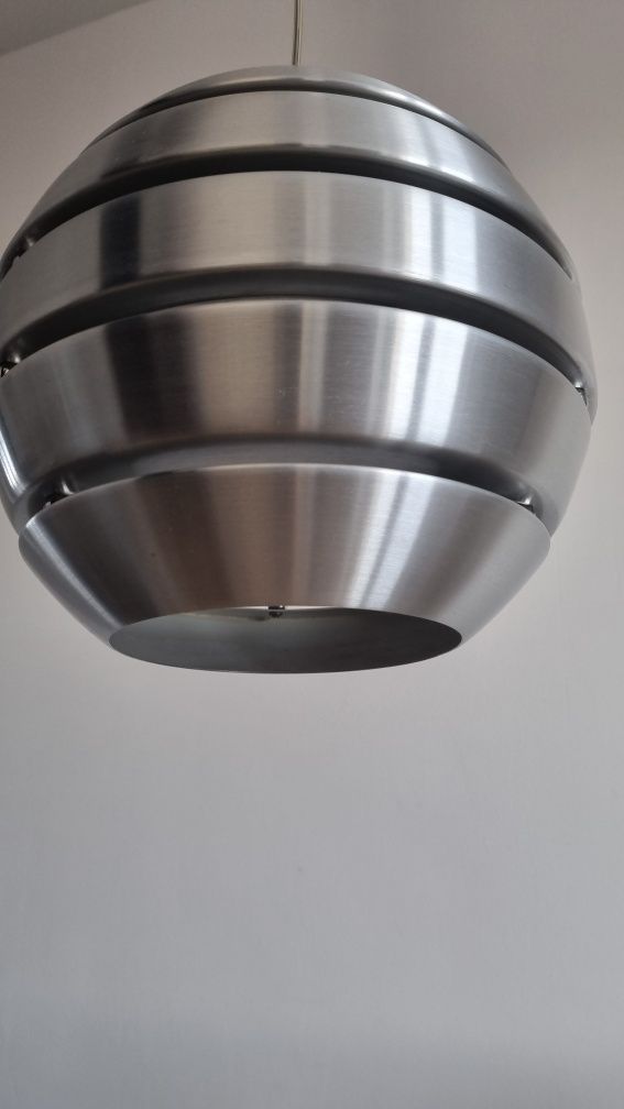 Lampa wisząca kula srebrna