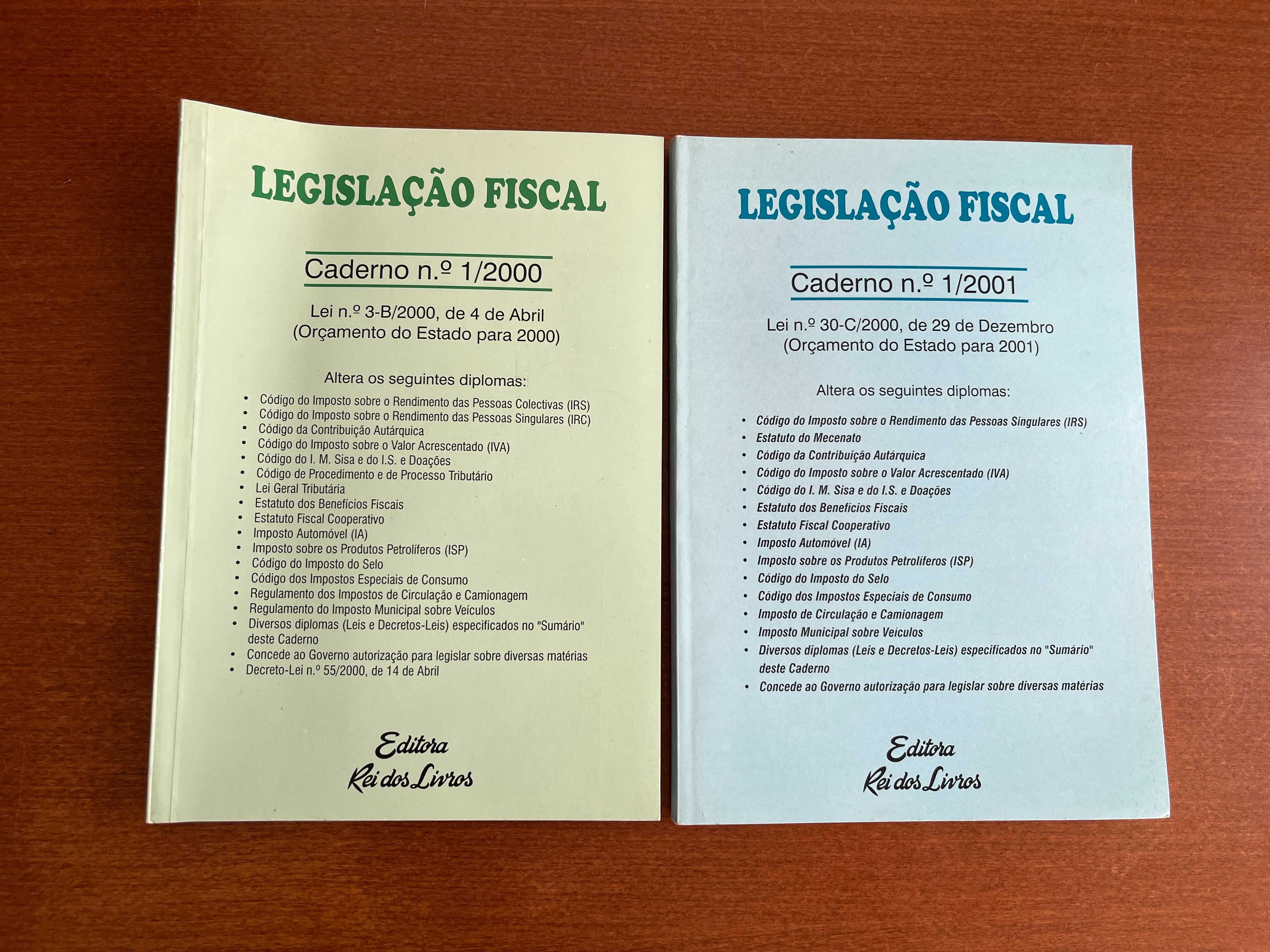 Legislação Fiscal - Caderno nº 1/2000 e 2001