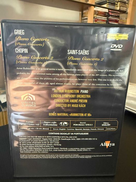 Grieg, Chopin, Saint-Saëns – Piano Concertos – Rubinstein, A. Previn