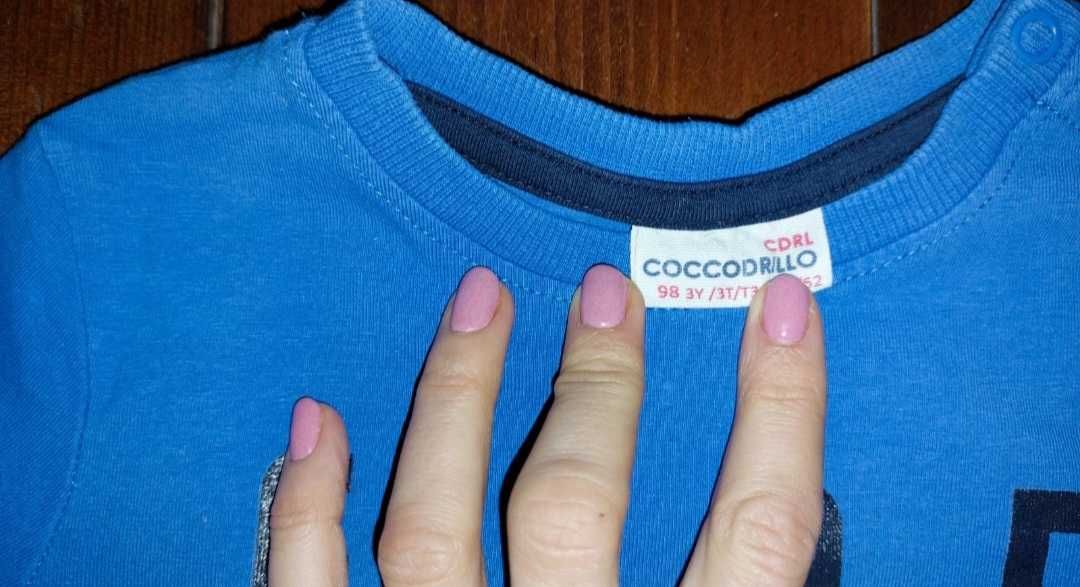 Coccodrillo, Bluzka chłopięca z długim rękawem, niebieska, rozmiar 98