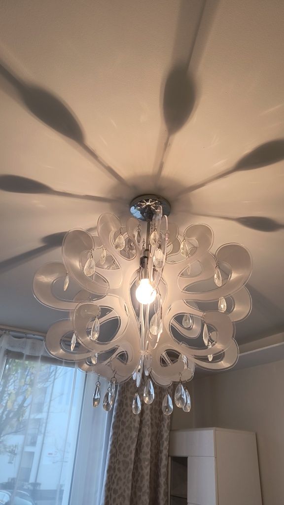 Dwie lampy wiszące glamour