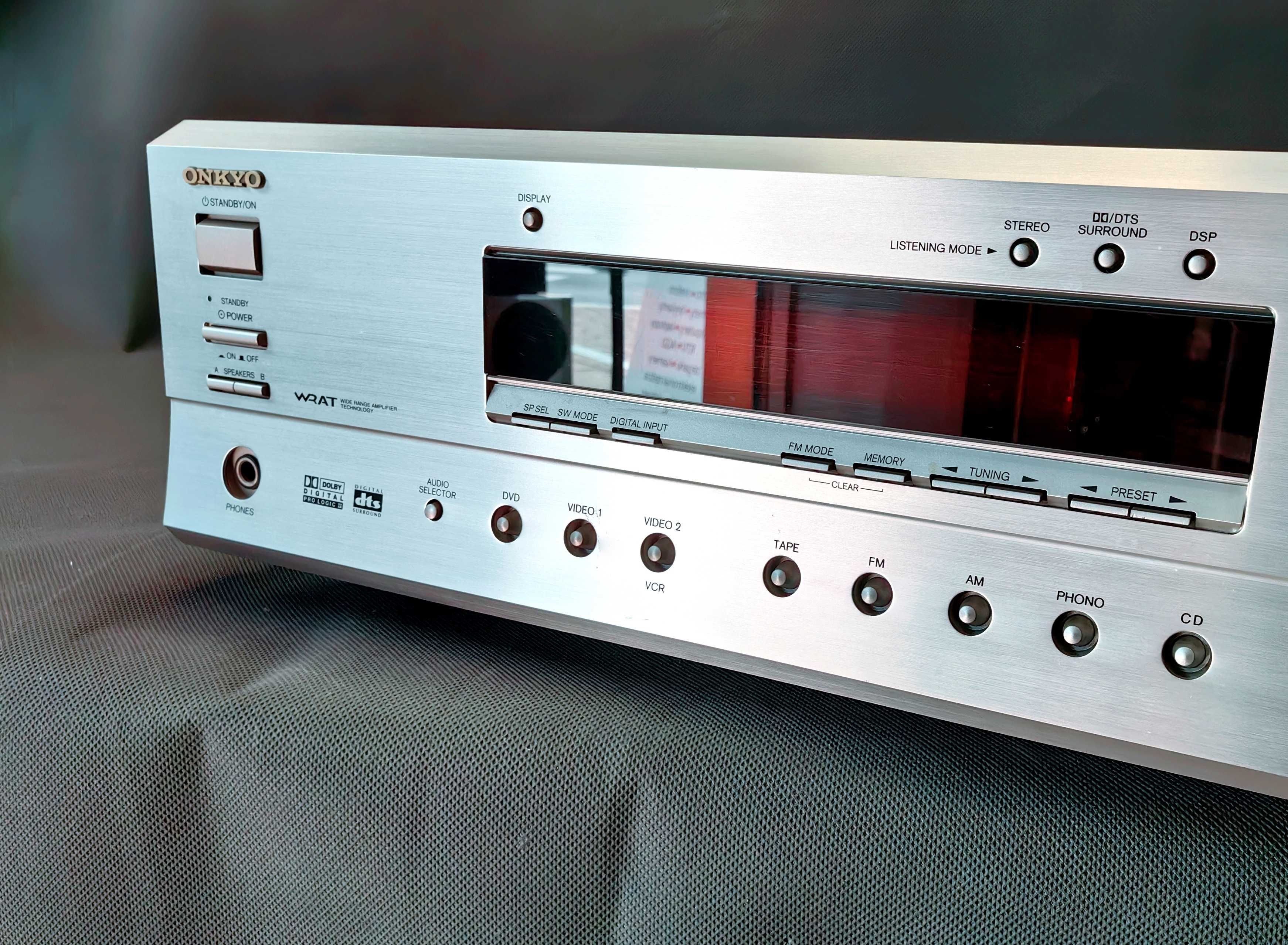 Amplituner kina domowego 5.1 Onkyo TX-DS494 WRAT DTS Szampański