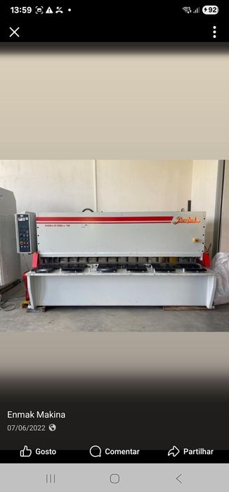 Guilhotina de 3000 corta 10 mm maquinas de metalomecanica