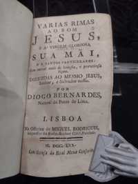 Varias Rimas ao bom Jesus e a Virgem Gloriosa sua Mae 1770