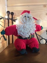 Pluszowy Mikołaj vintage świąteczny święta ozdoba dekoracja