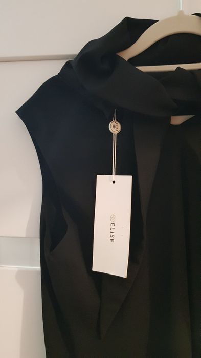 NOWA czarna,  elegancka sukienka ELISE