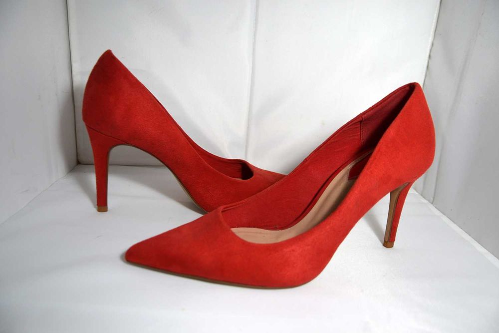 Sapatos Veludo Vermelho 37