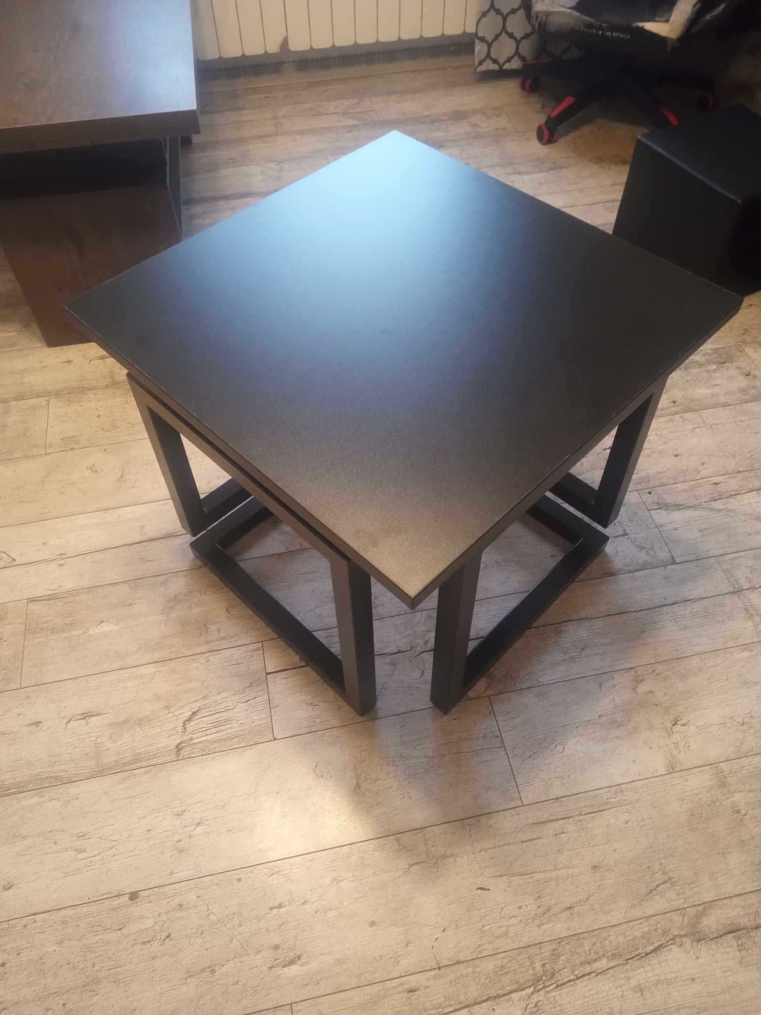 Stolik Kawowy 68x68 Czarny Profil 40x40