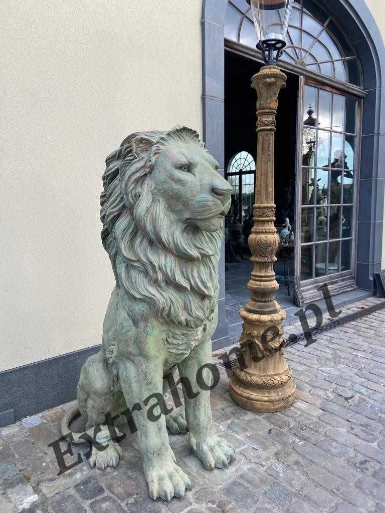 Lwy z brązu , Lew z brązu , Rzeźba Lwa z brązu Lwy pałacowe H200cm HIT
