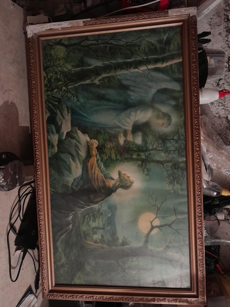 Stary obraz -Jezus w ogrojcu -