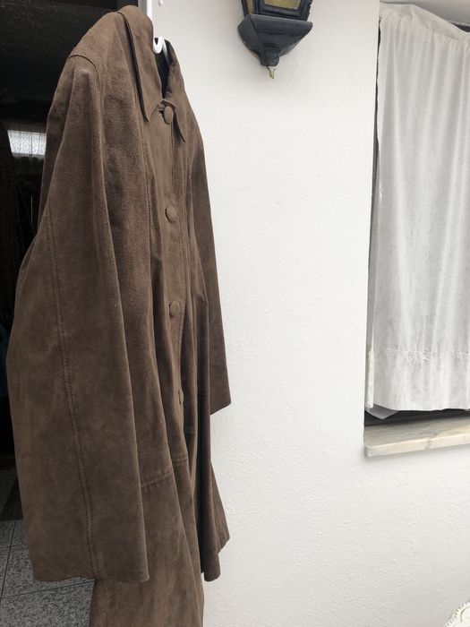 Casaco de pele de cor castanho, L