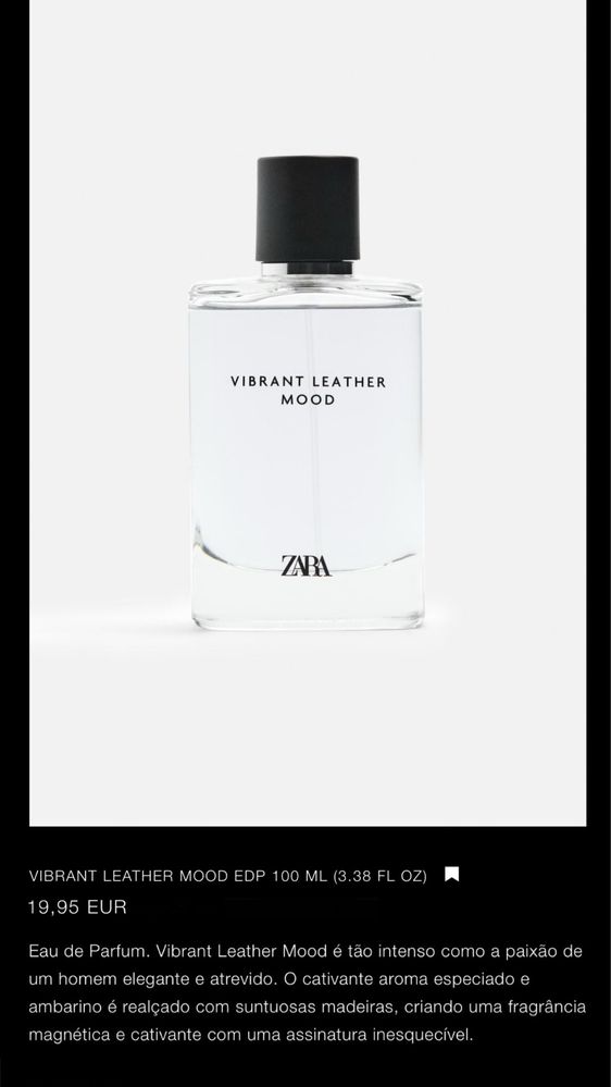 VIBRANT LEATHER Mood EDP 100 ML Zara NOVO