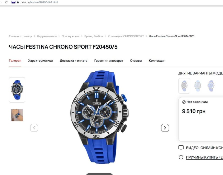 Часы хронограф Festina Chrono Sport F20450/5