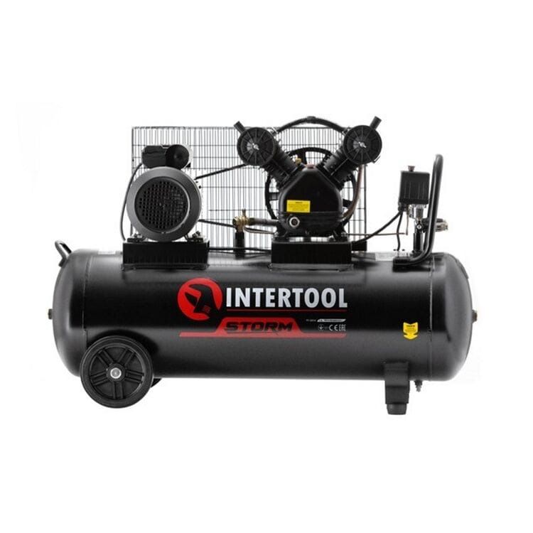Компресор 100 л ремінний 3 кВт 10бар 500 л/хв PT-0014 Intertool