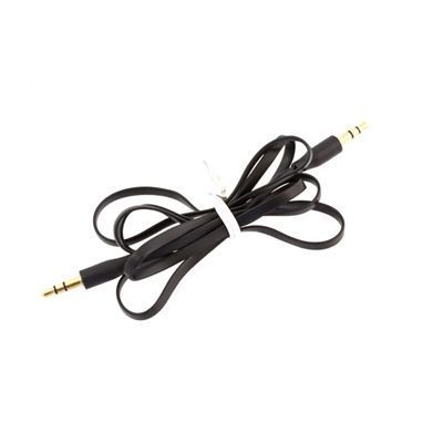 Kabel Płaski Jack 3,5Mm 1M Black