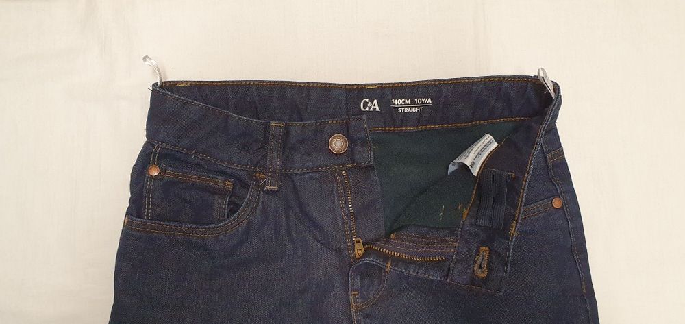 Jeansy ocieplane 2 pary C&A rozmiar 140
