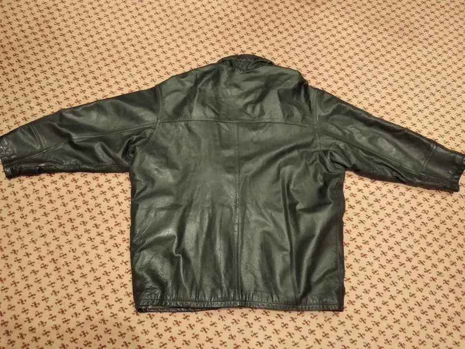 Куртка чоловіча натуральна шкіра, розмір 56 XXXL, чорна