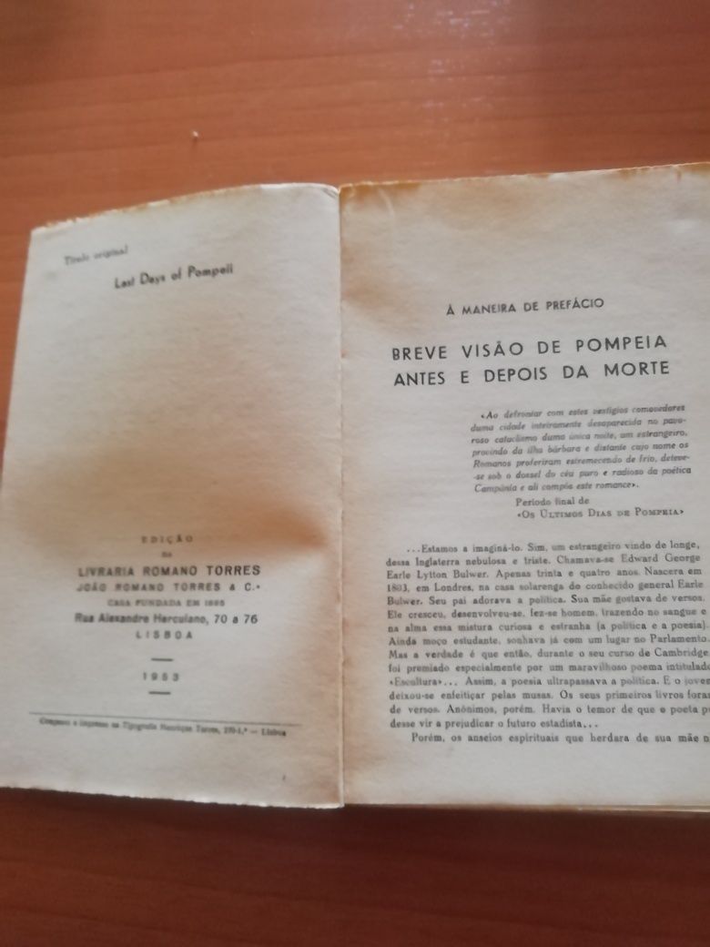 Lote de 3 livros antigos das Edições Romano Torres