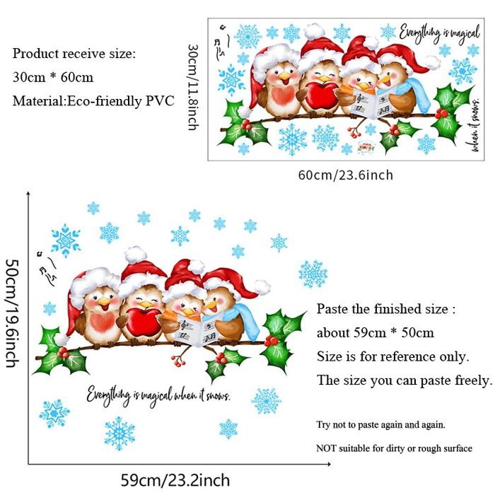 Новорічні наклейки на вікна