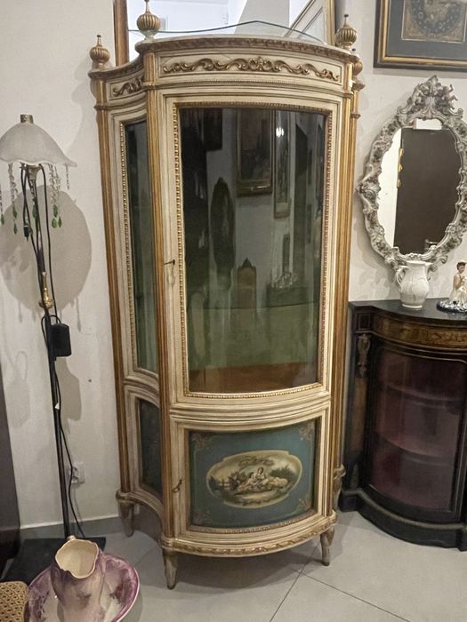 Witryna wloska recznie malowna scenki