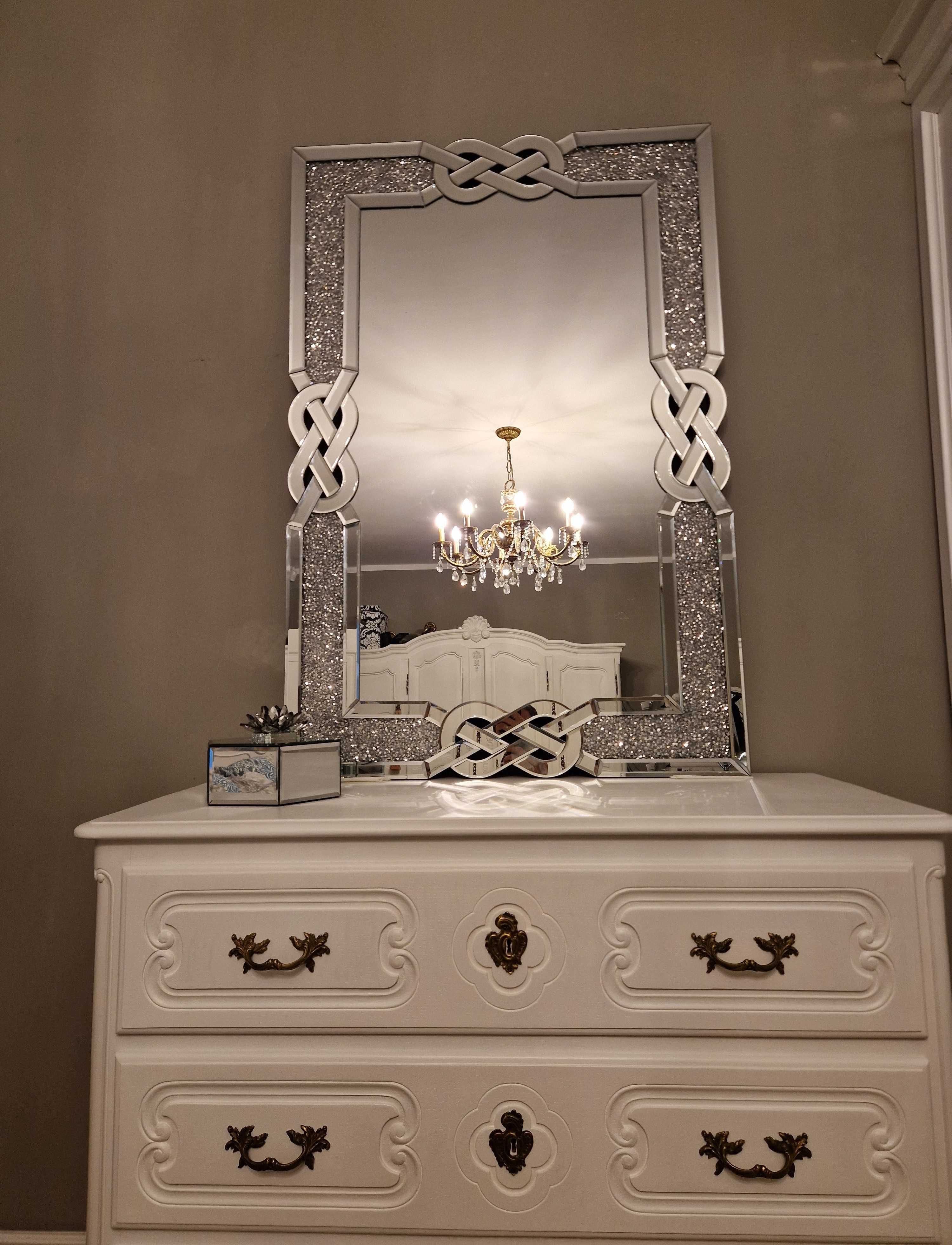 Lustro glamour 60x80 cm kryształowe crush diamond
