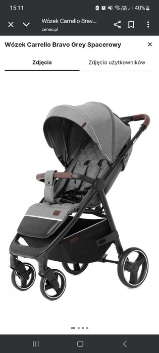 Wózek spacerowy carrello bravo grey
