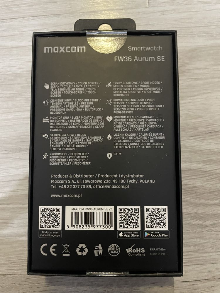 Zegarek rozowy smartwatch nowy maxcom aurum se prezent walentynki