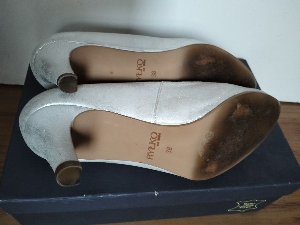 Buty ślubne Ryłko skóra naturalna 38