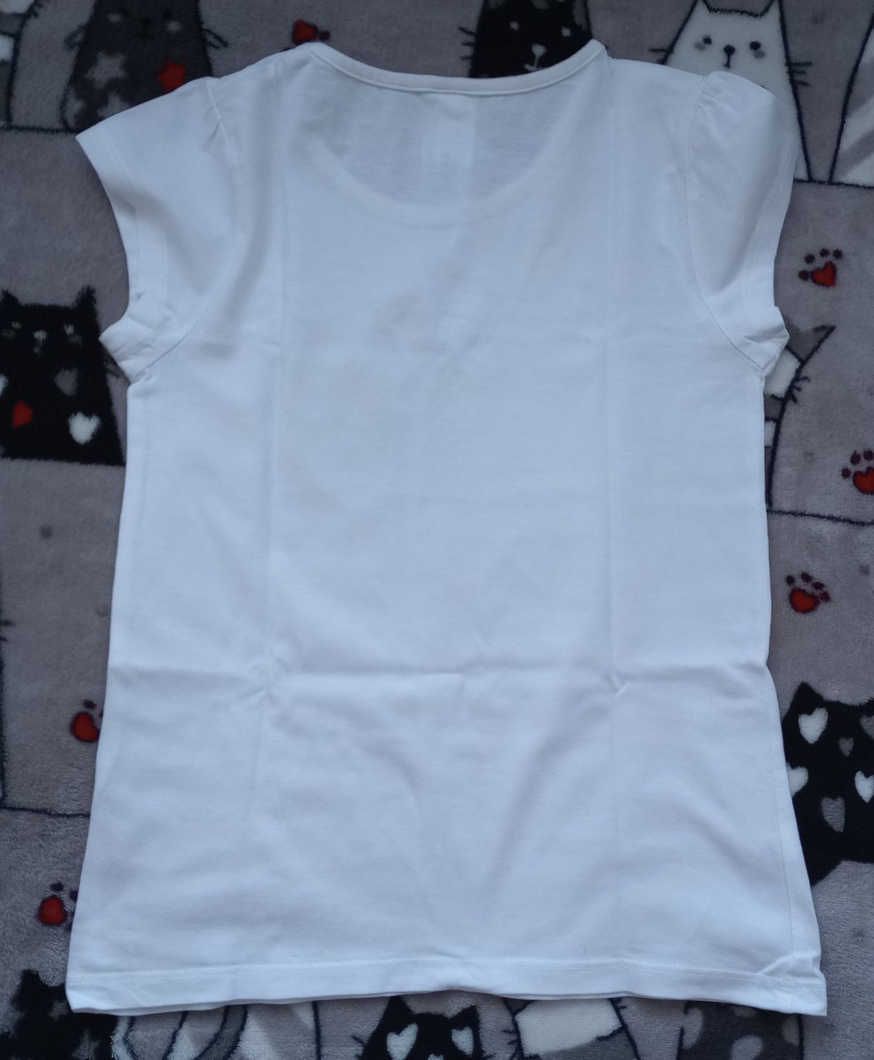 Koszulka biała dziewczęca W-F r. 122 C&A