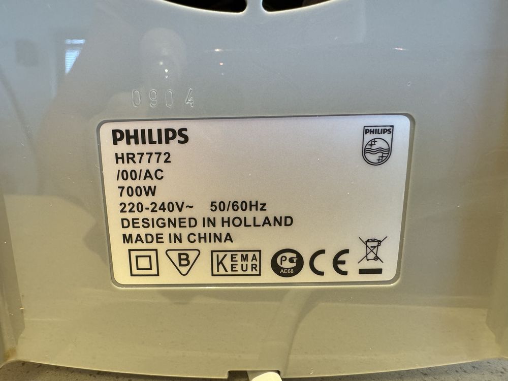 Napęd, baza Philips HR 7772