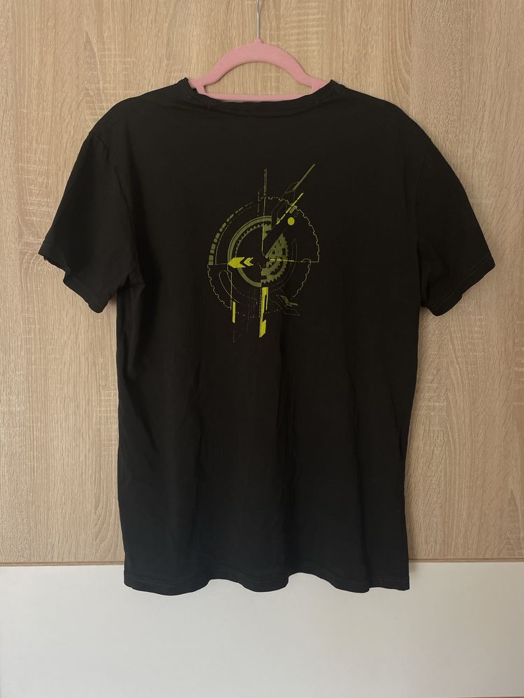 Koszulka Arc’teryx M ciemnozielona-czarna tshirt 100% bawełna logowana