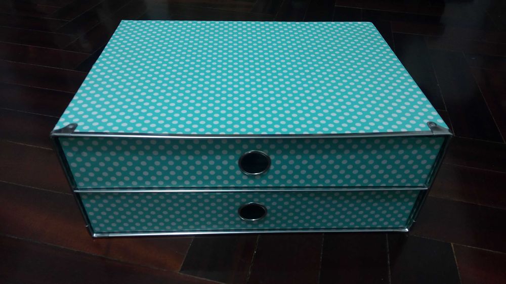 Arquivo Modular c/2 Gavetas Spot Azul Turquesa