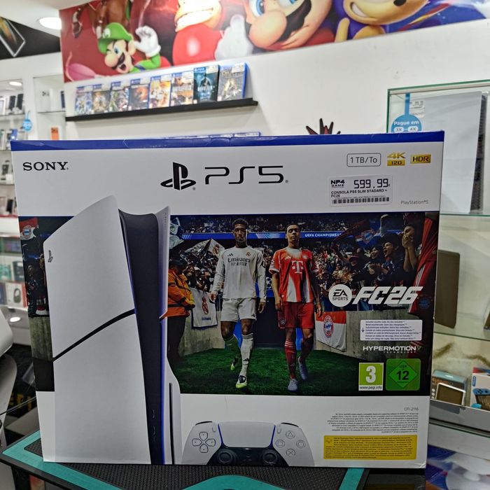 CONSOLA PS5 STANDARD + JOGO FC26 APENAS 599,99€/COMANDOS PS5 TBM TEMOS