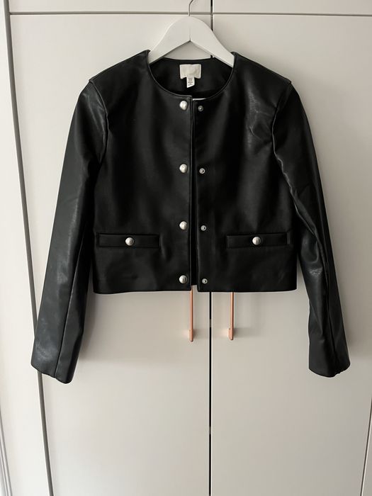 Kurtka eko skóra z guzikami xs H&M