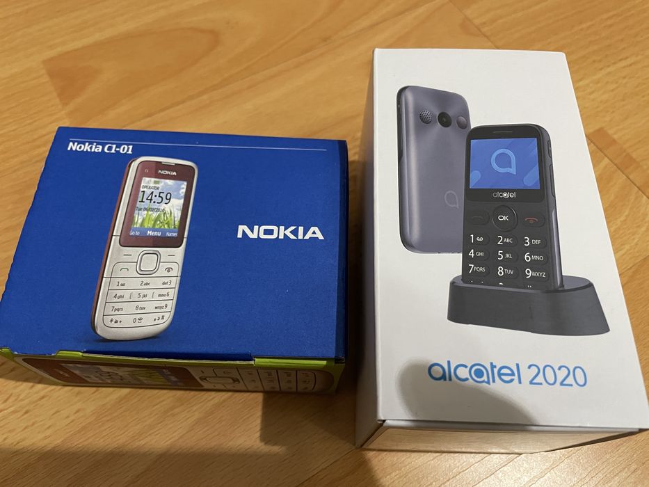 2 telemóveis NOVOS Nokia c1-01 e Alcatel 2020 (sénior)