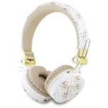 Słuchawki nauszne Bluetooth Guess 4G Triangle Round Shape ENC - białe