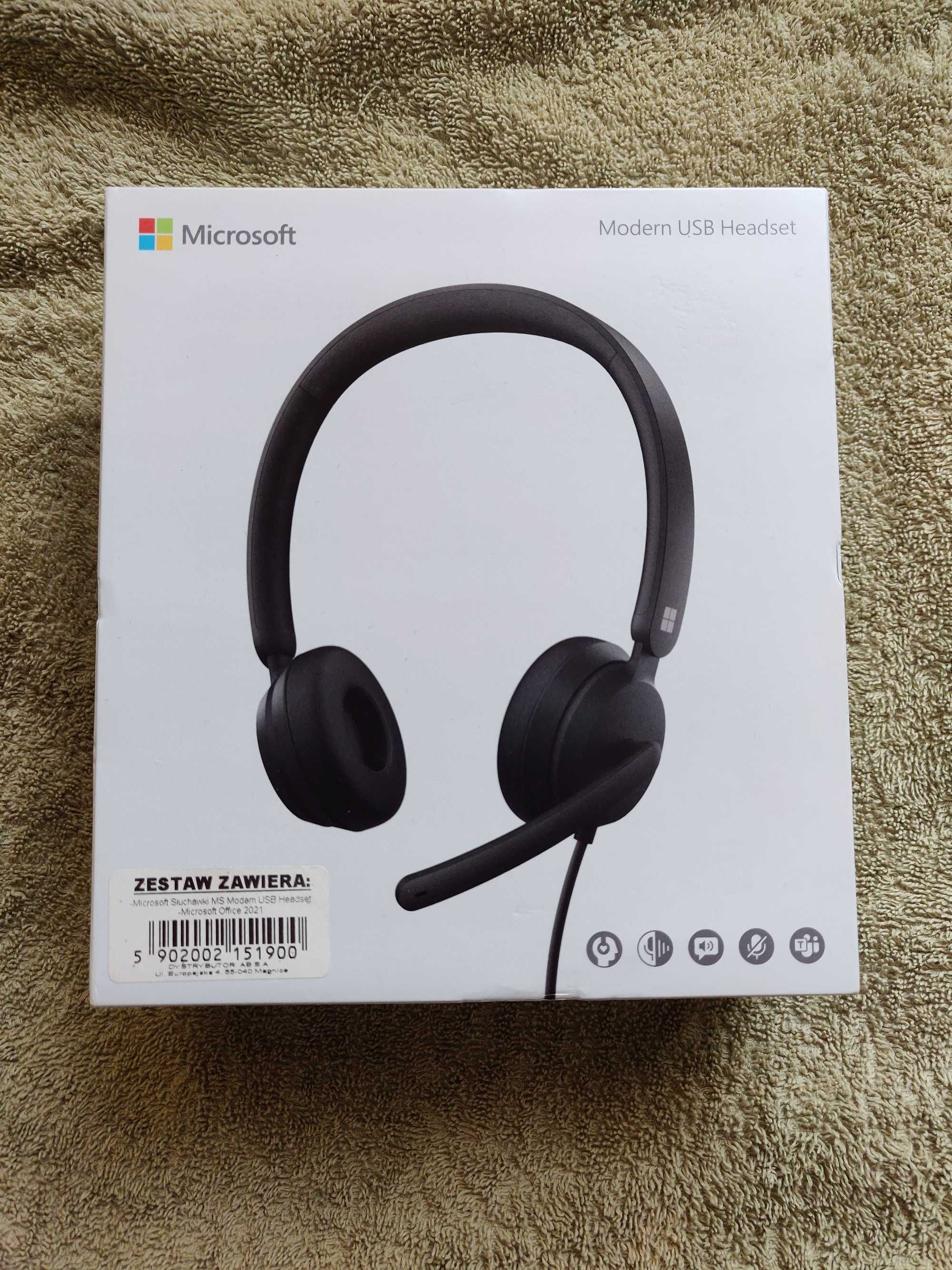 Słuchawki Mikrofon - Microsoft Modern USB Headset