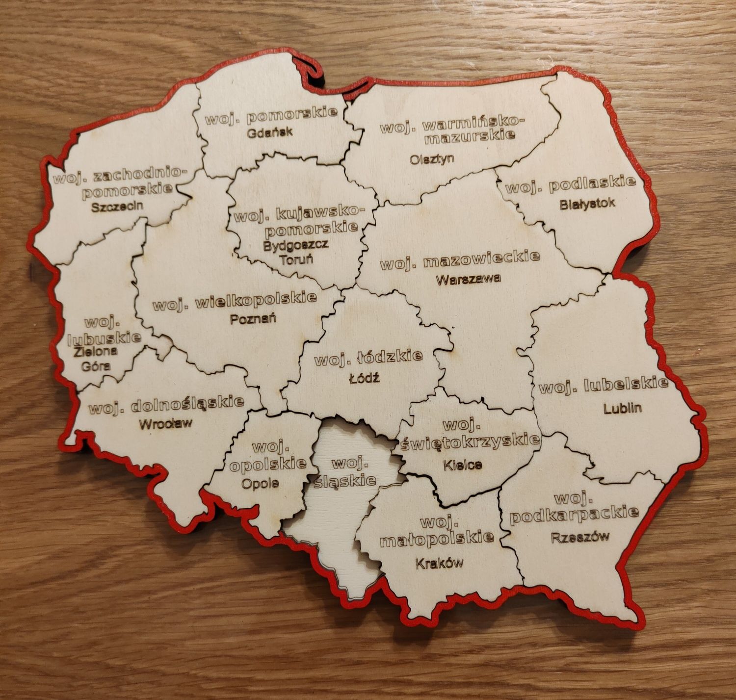 Mapa Polski puzzle