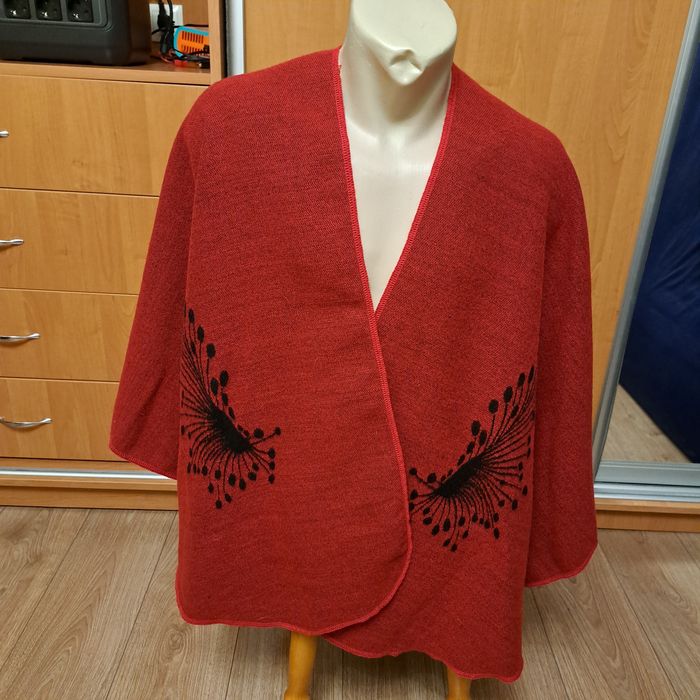 Пончо накидка кардиган двусторонняя новая Франция