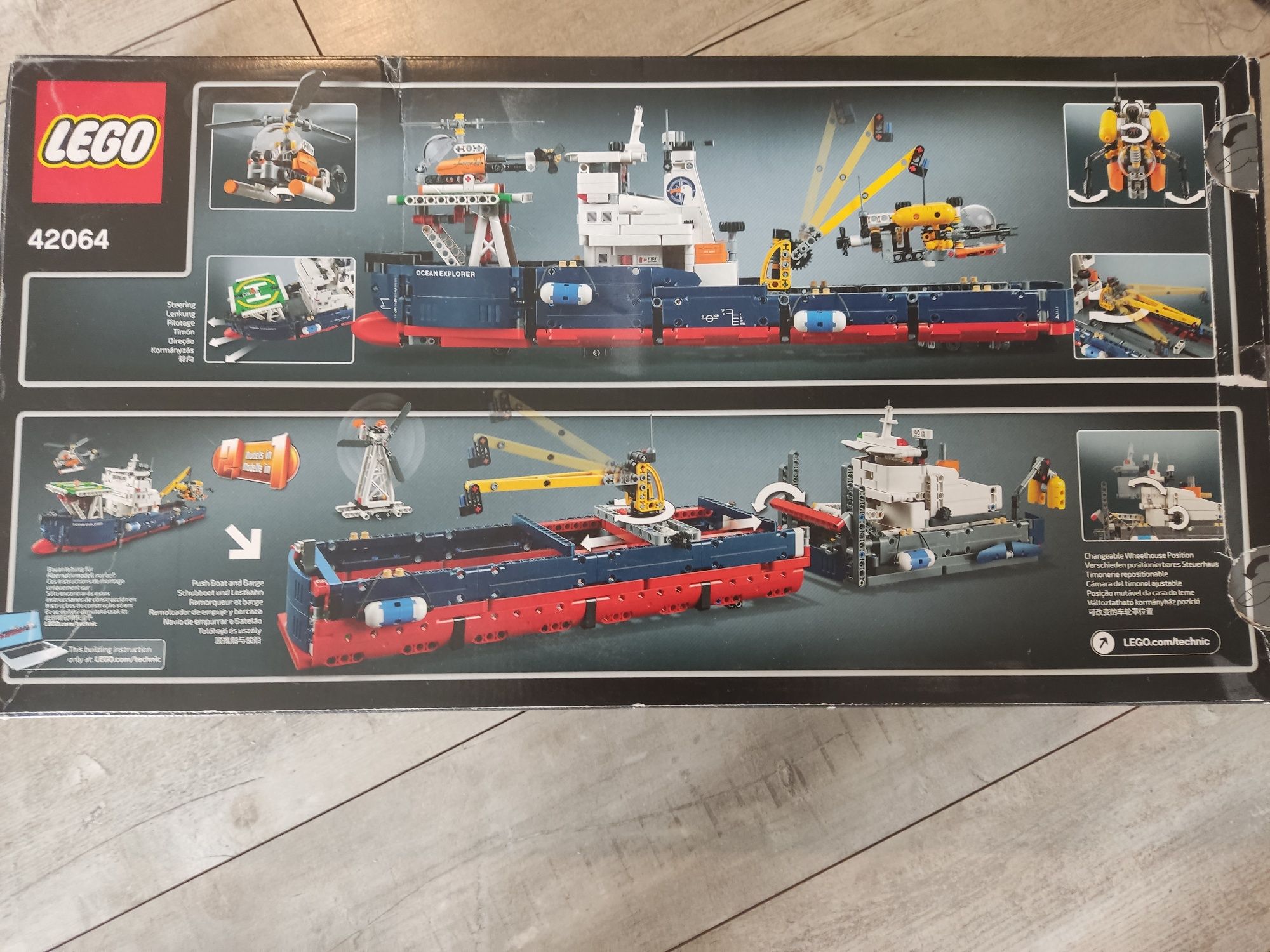 LEGO Technic Statek Badawczy 42064 typ 2w1(barka)+instrukcja  + pudełk