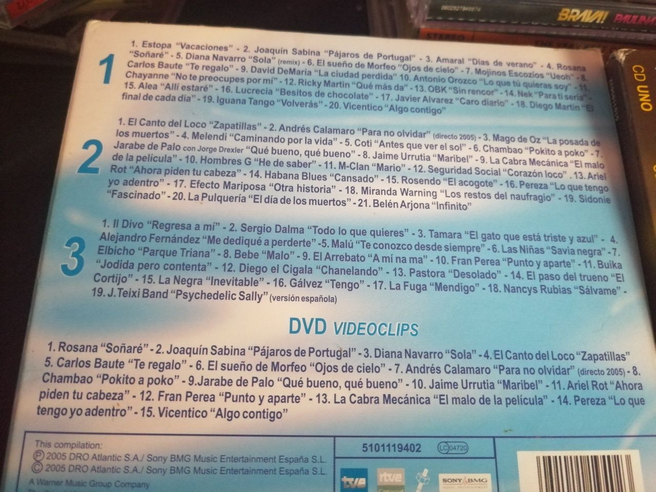 Cds triplos + Dvds Los exitos del año