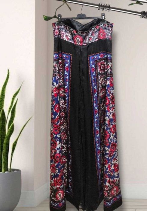 Шикарное длинное платье-сарафан из шелка в принт Monsoon, р. XS/S